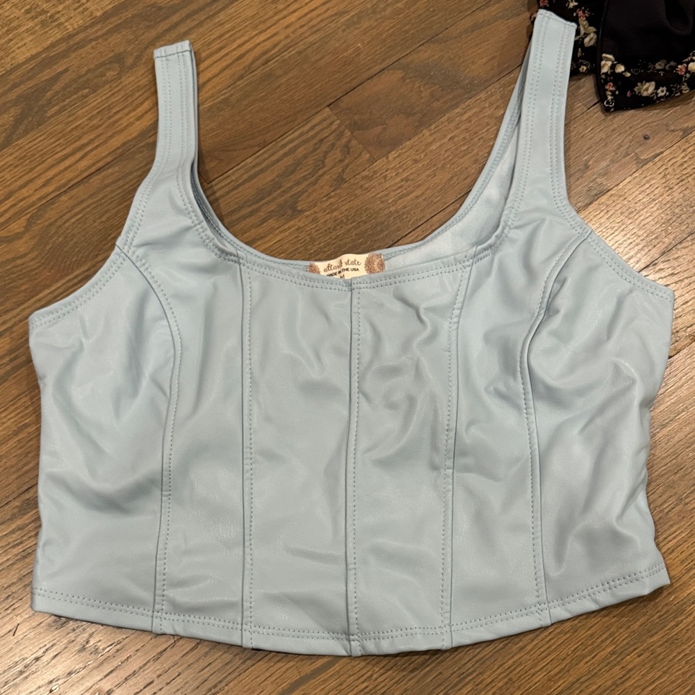 Altar'd State Light Blue Crop Top